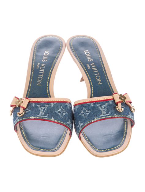 louis vuitton denim slides|louis vuitton jean slide.